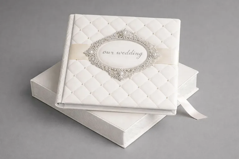 Весільна фотокнига з світлого кольору у Львові