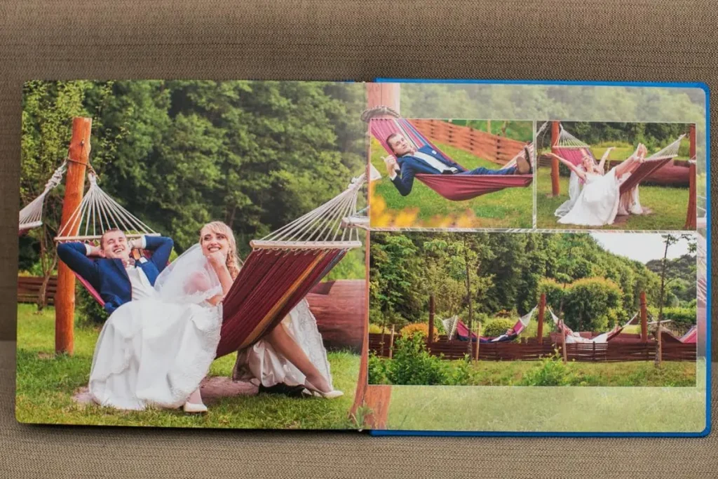 розворот весільної фотокниги Львів, замовити фотоальбом на весілля, ціна послуги фотографа, професійна відеозйомка весілля, портфоліо RoStudio.